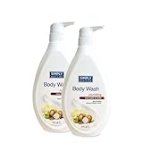 Simply Body Care, Nourishing Body Wash with Easy-Use Pump – Gentle Cleanser & Deep Moisturizing Formula for Soft, Radiant Skin, 32 Fl Oz (34 Fl Oz (Pack of 2), SHEA BUTTER & VANILLA)