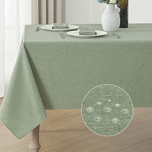 Veblandy Rectangle Tablecloth Linen Textured...