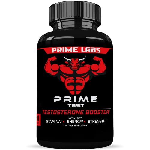 Prime Labs - Potenciador de testosterona para hombres - Potenciador de resistencia, resistencia y fuerza - 60 cápsulas