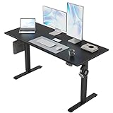 Agilestic Electric Standing Desk, 48 x 24 Inches Height Adjustable Desk, Sit Stand up Desk for Work Office Home, Ergonomic Rising Gaming Computer Table with Memory Preset, Black