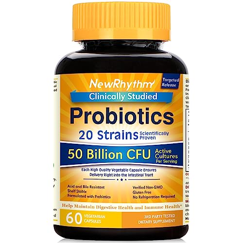 NewRhythm Probiotics 50 Billion CFU 20...