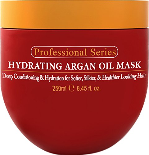 Arvazallia Masque capillaire hydratant à l'huile d'argan et revitalisant en profondeur pour cheveux secs ou abîmés - 8.45 oz