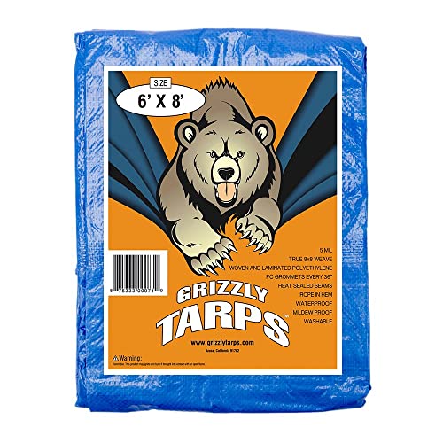 Grizzly Tarps by B-Air 6' x 8' Large Multi-Purpose...