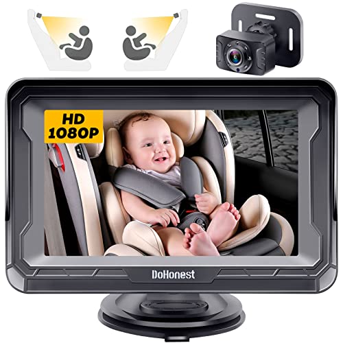 DoHonest Baby Car Camera HD 1080P: 360° Rotating...