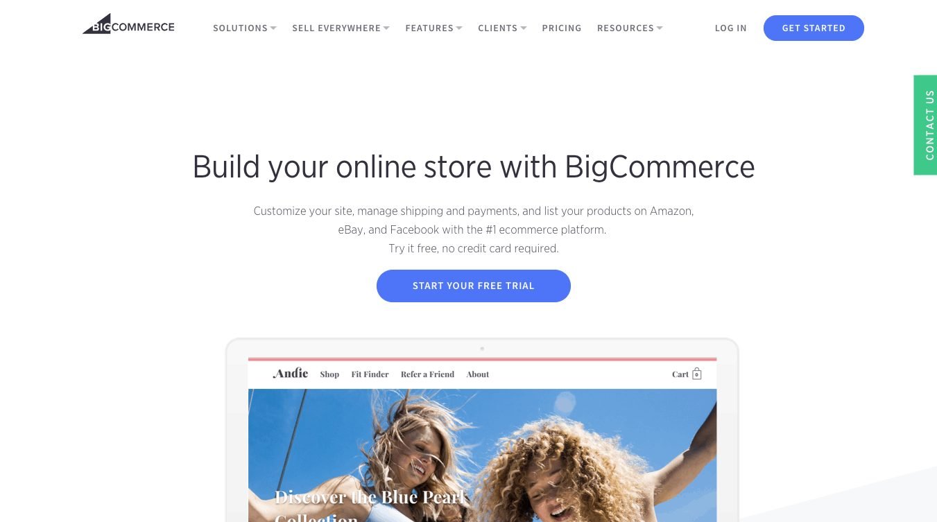 BigCommerce Home Page