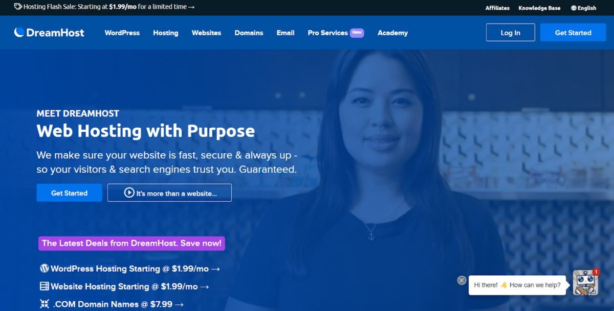 Dreamhost Homepage