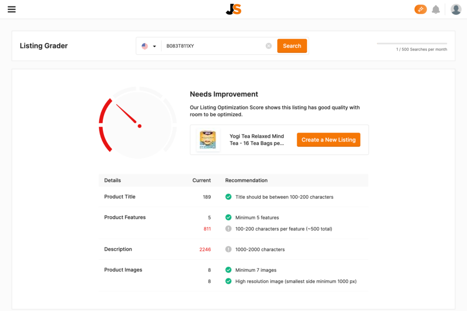 Analyseur de listing JS