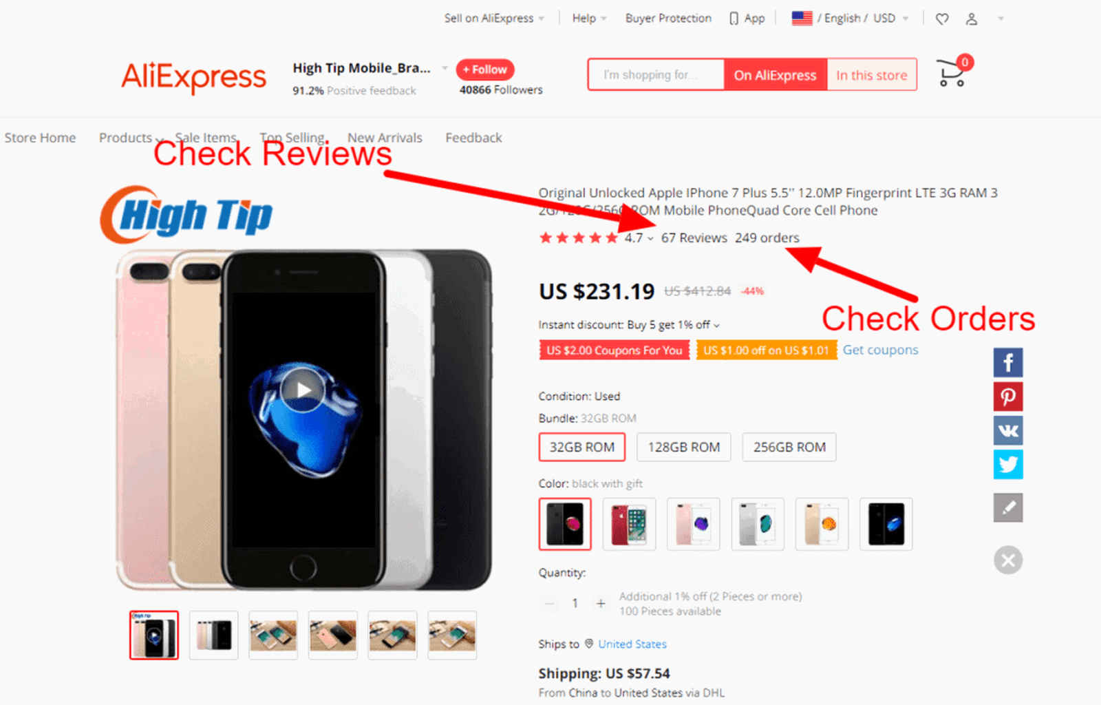 AliExpress Supplier Reviews