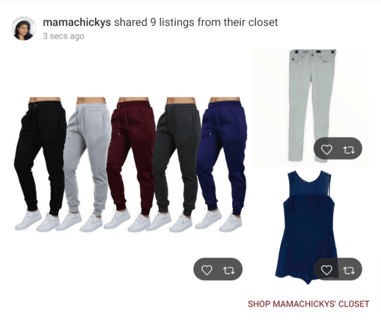 Poshmark Share Listings to Feed for More Exposure