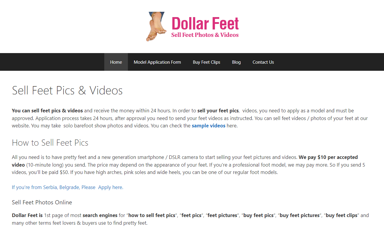 Dollar feet